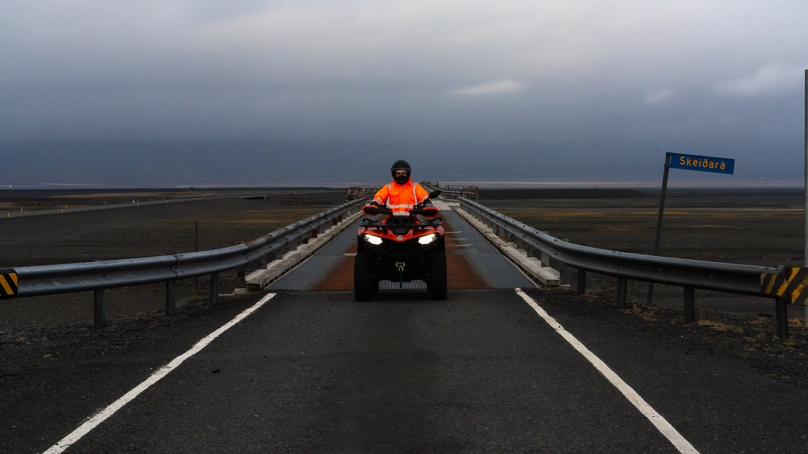 ATV Quad Biking on the old Skeiðará Bridge